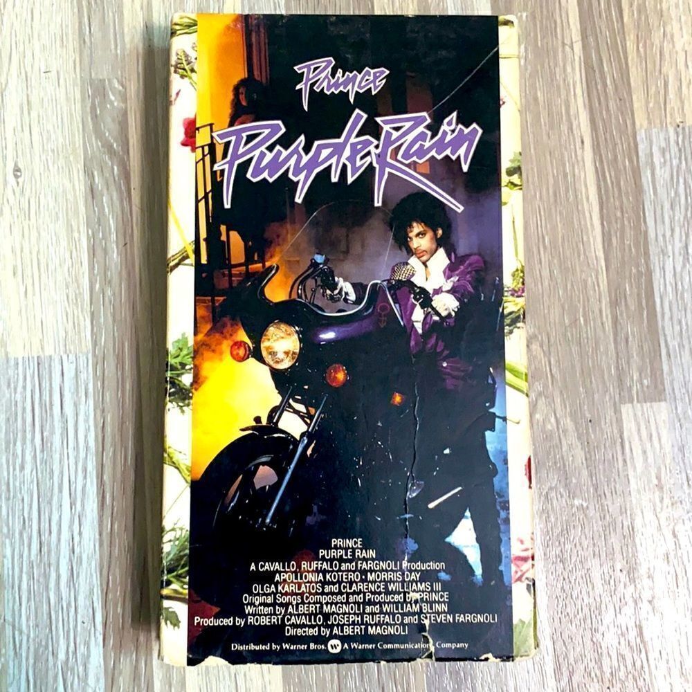 Vintage 80s Purple Rain Prince music videos VHS Pop Culture aesthetic decor euc